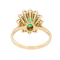 Bague 54 Bague pompadour en or jaune 18 carats, émeraude et diamants 58 Facettes 3090578CN