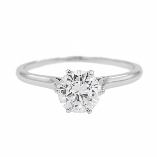 Bague 57 Bague solitaire en or blanc 18 carats avec diamant 58 Facettes 3090581CN