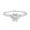 Bague 57 Bague solitaire en or blanc 18 carats avec diamant 58 Facettes 3090581CN