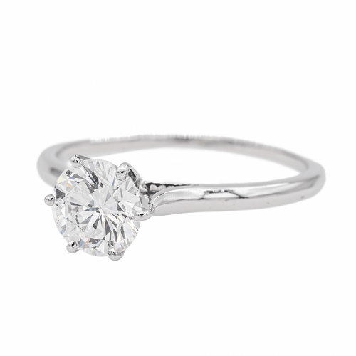 Bague 57 Bague Solitaire Or blanc Diamant 58 Facettes 3090581CN