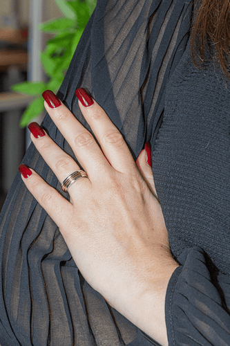 Bague 50.5 Mauboussin - Bague alliance en or blanc et or jaune 18 carats 58 Facettes 3090969CN
