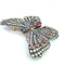 Broche Broche papillon en argent et or jaune avec diamants et tourmaline 58 Facettes 12345
