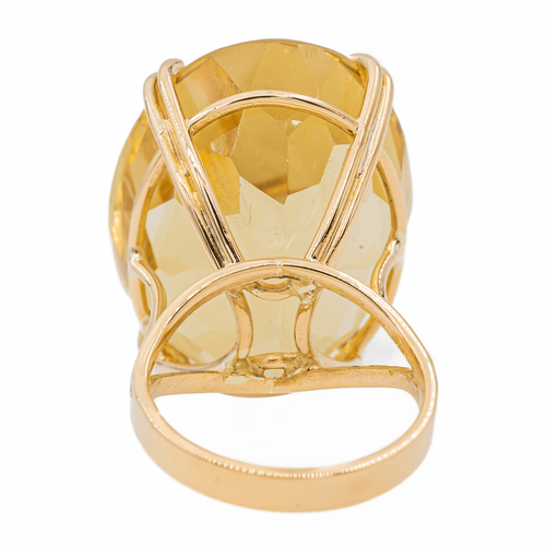 Bague 53 Bague en or jaune 18 carats sertie d’une citrine ovale 58 Facettes 3105051CN