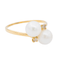 Bague 58 Bague Toi & Moi en or jaune avec perles et diamants 58 Facettes 3105054CN