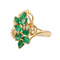 Bague 56 Bague Or jaune Emeraude, Diamant 58 Facettes 3105059CN