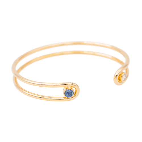 Bracelet Bracelet Jonc Or jaune Diamant, Saphir 58 Facettes 3105930CN