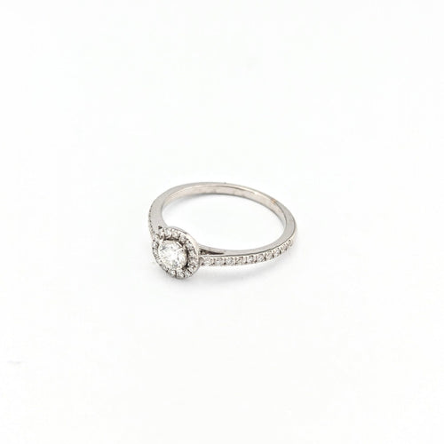 Bague 53 Bague en or blanc 18 carats et diamants 58 Facettes 31068