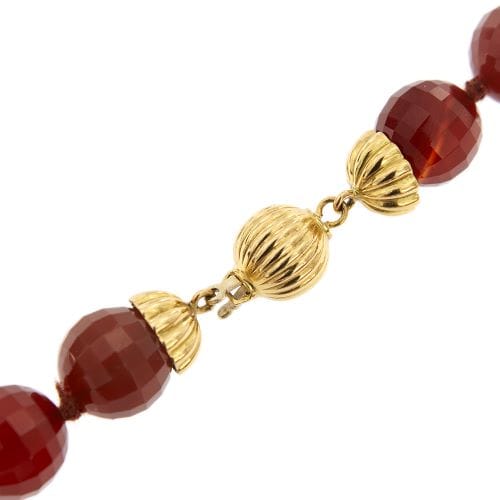 Collier Collier - Cornioline et fermoir en or jaune 18 ct 58 Facettes 31069