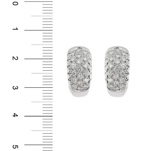 Boucles d'oreilles Boucles d'oreilles en or blanc 18 kt avec diamants taille brillant 58 Facettes 31073