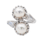 Bague 47 Bague Toi et moi Or blanc Perle, Diamant 58 Facettes 3110014CN