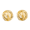 Boucles d'oreilles Boucles d'oreilles en or jaune 18 carats avec perles mabé et diamants 58 Facettes 3118588CN