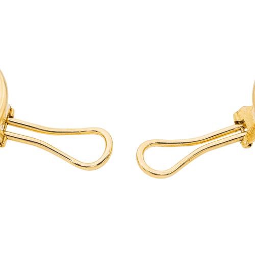 Boucles d'oreilles Boucles d'oreilles en or jaune 18 carats avec perles mabé et diamants 58 Facettes 3118588CN