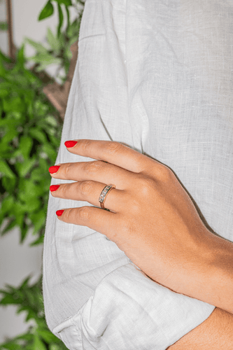 Bague 52 Bague demi-alliance en or jaune 18 carats et diamants 58 Facettes 3118592CN