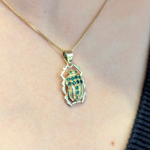 Pendentif Pendentif animalier en or jaune 18 carats et émeraudes 58 Facettes 31188