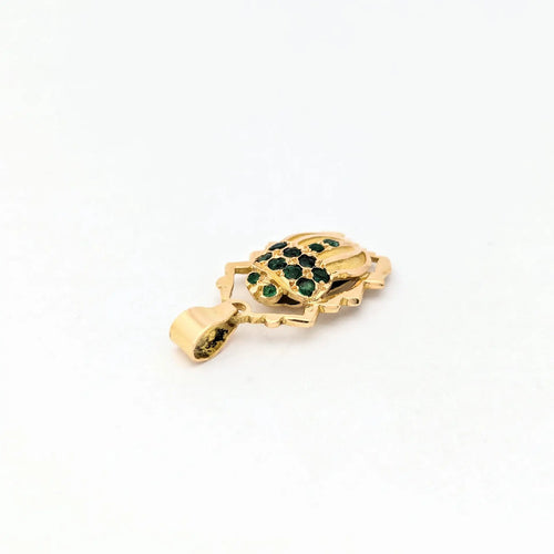 Pendentif Pendentif animalier en or jaune 18 carats et émeraudes 58 Facettes 31188