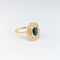 Bague 58 Bague en or jaune 18 carats avec diamants et saphir 58 Facettes 31192
