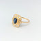 Bague 58 Bague en or jaune 18 carats avec diamants et saphir 58 Facettes 31192