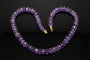 Collier Collier années 1970 - Ametystes facettées et fermoir en or 18 carats, 60 cm 58 Facettes
