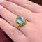 Bague 57 Bague en or jaune 18 carats et aigue-marine 58 Facettes 31220