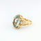 Bague 57 Bague en or jaune 18 carats et aigue-marine 58 Facettes 31220
