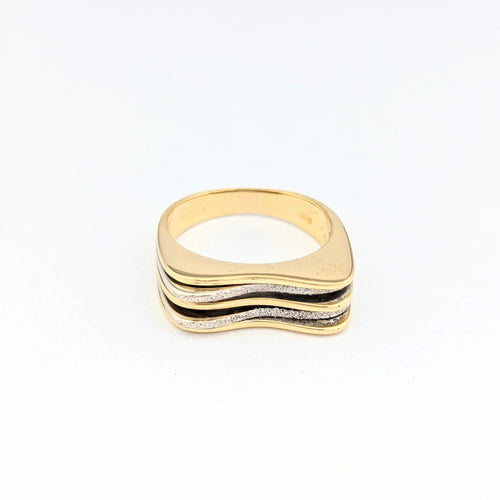 Bague 58 Bague en or jaune 19 carats 58 Facettes 31226