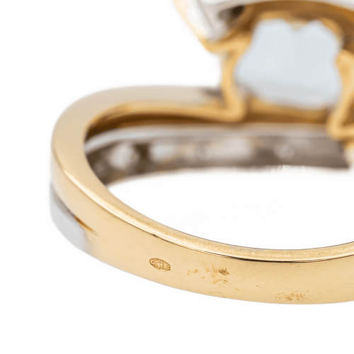 Bague 54 Bague en or jaune et or blanc 18 carats topaze et diamants 58 Facettes 3123435CN