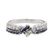 Bague 54 Bague Or blanc Saphir, Diamant 58 Facettes 3124049CN