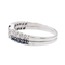 Bague 54 Bague Or blanc Saphir, Diamant 58 Facettes 3124049CN