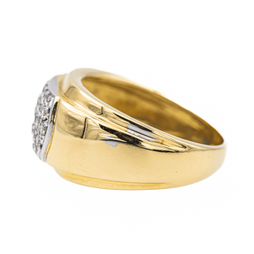 Bague 54 Bague en or jaune et or blanc 18 carats sertie de diamants 58 Facettes 3130843CN