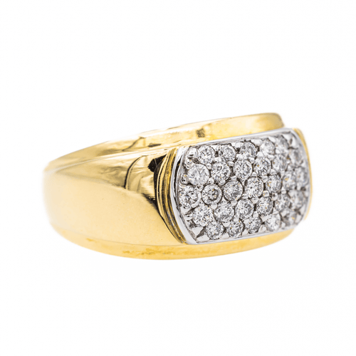 Bague 54 Bague en or jaune et or blanc 18 carats sertie de diamants 58 Facettes 3130843CN