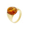 Bague Bague jonc en or jaune 18 ct avec ambre ovale 58 Facettes 31322