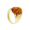 Bague Bague jonc en or jaune 18 ct avec ambre ovale 58 Facettes 31322