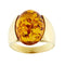 Bague Bague jonc en or jaune 18 ct avec ambre ovale 58 Facettes 31322