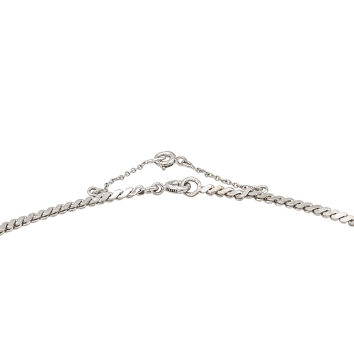 Collier Collier feuille en or blanc 18 carats et diamants 58 Facettes 3132893RV