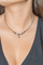 Collier Collier feuille en or blanc 18 carats et diamants 58 Facettes 3132893RV