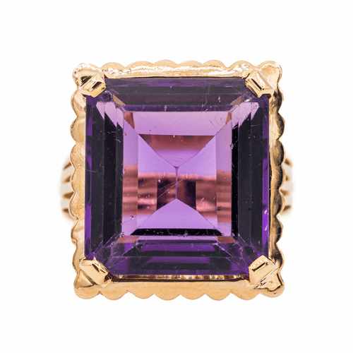 Bague 61 Bague cocktail en or rose sertie d’une améthyste 58 Facettes 3132898RV
