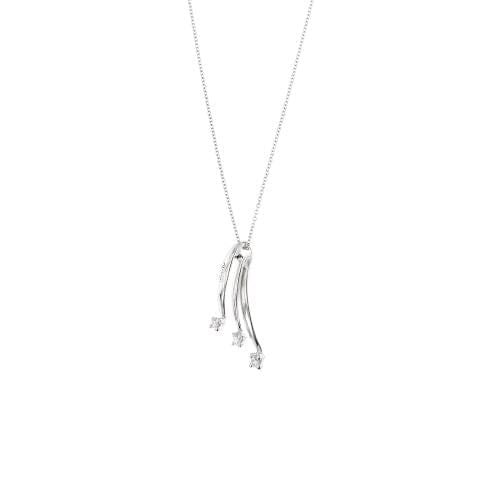 Collier Recarlo Eternity - Collier pendentif en or blanc 18 kt et diamants 58 Facettes 31364