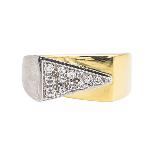 Bague 54 Bague Or jaune, Or blanc Diamant 58 Facettes 3141366RV