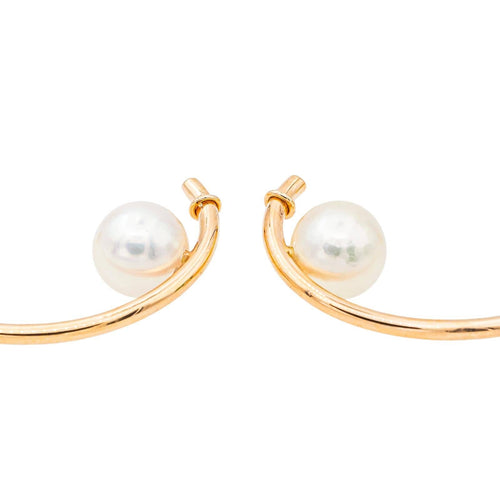 Boucles d'oreilles Boucles d’oreilles en or rose 18 carats avec perles de culture 58 Facettes 3144780CN