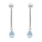 Boucles d'oreilles Boucles d'oreilles Pendantes Or blanc Aigue marine 58 Facettes 3145033CN