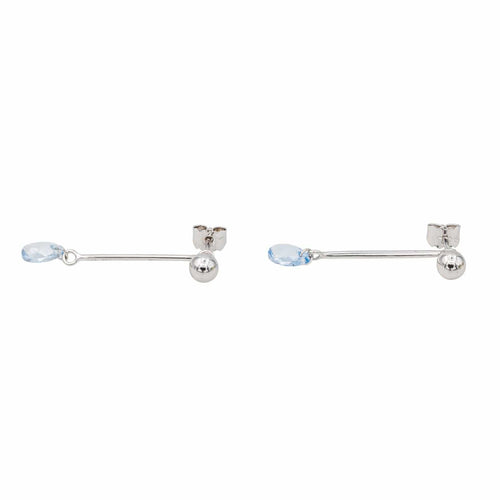 Boucles d'oreilles Boucles d'oreilles Pendantes Or blanc Aigue marine 58 Facettes 3145033CN