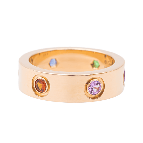 Bague 50 Cartier Love - Bague en or rose 18 carats sertie de pierres 58 Facettes 3146952CN