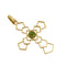 Pendentif Pendentif croix ajourée en or jaune 18 ct avec tourmaline verte 58 Facettes 31480