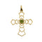 Pendentif Pendentif croix ajourée en or jaune 18 ct avec tourmaline verte 58 Facettes 31480