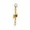 Pendentif Pendentif croix ajourée en or jaune 18 ct avec tourmaline verte 58 Facettes 31480