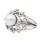 Bague 55 Bague Cocktail Or blanc Perle, Diamant 58 Facettes 3148552CN