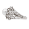 Bague 55 Bague Cocktail Or blanc Perle, Diamant 58 Facettes 3148552CN