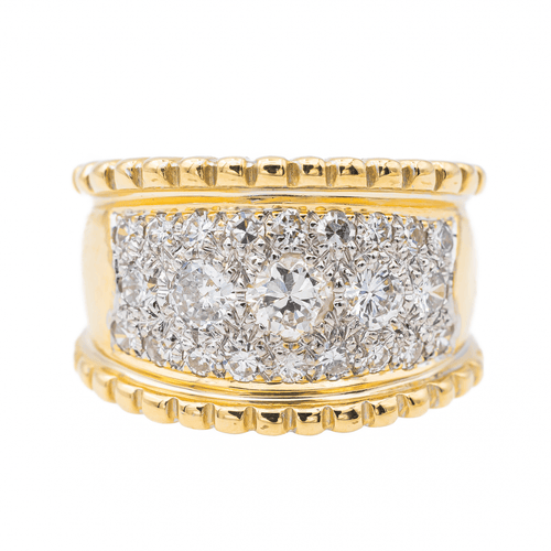 Bague 57 Bague Or jaune, Or blanc Diamant 58 Facettes 3148554CN