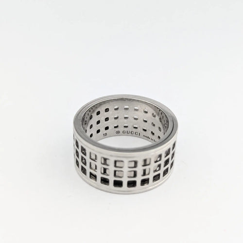 Bague 59 Gucci Large Scroll - Bague en or blanc et diamants 58 Facettes 31501
