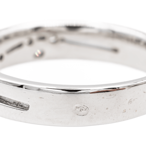 Bague 50.5 Alliance - Bague en or blanc 18 carats pavée de diamants 58 Facettes 3157393CN